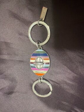 COACH Legacy Stripe Turlock Valet Keyfob